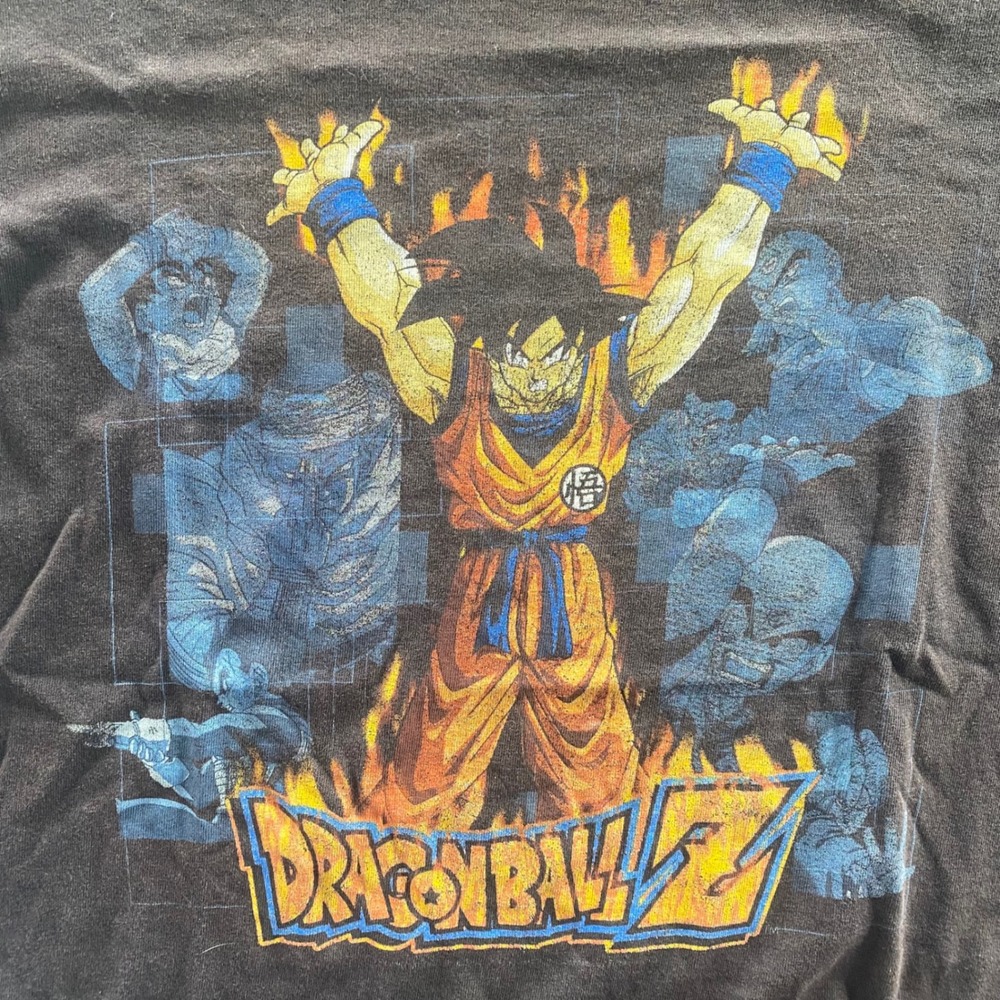 90s Vintage Faded Brown Dragon Ball Z shirt mens M